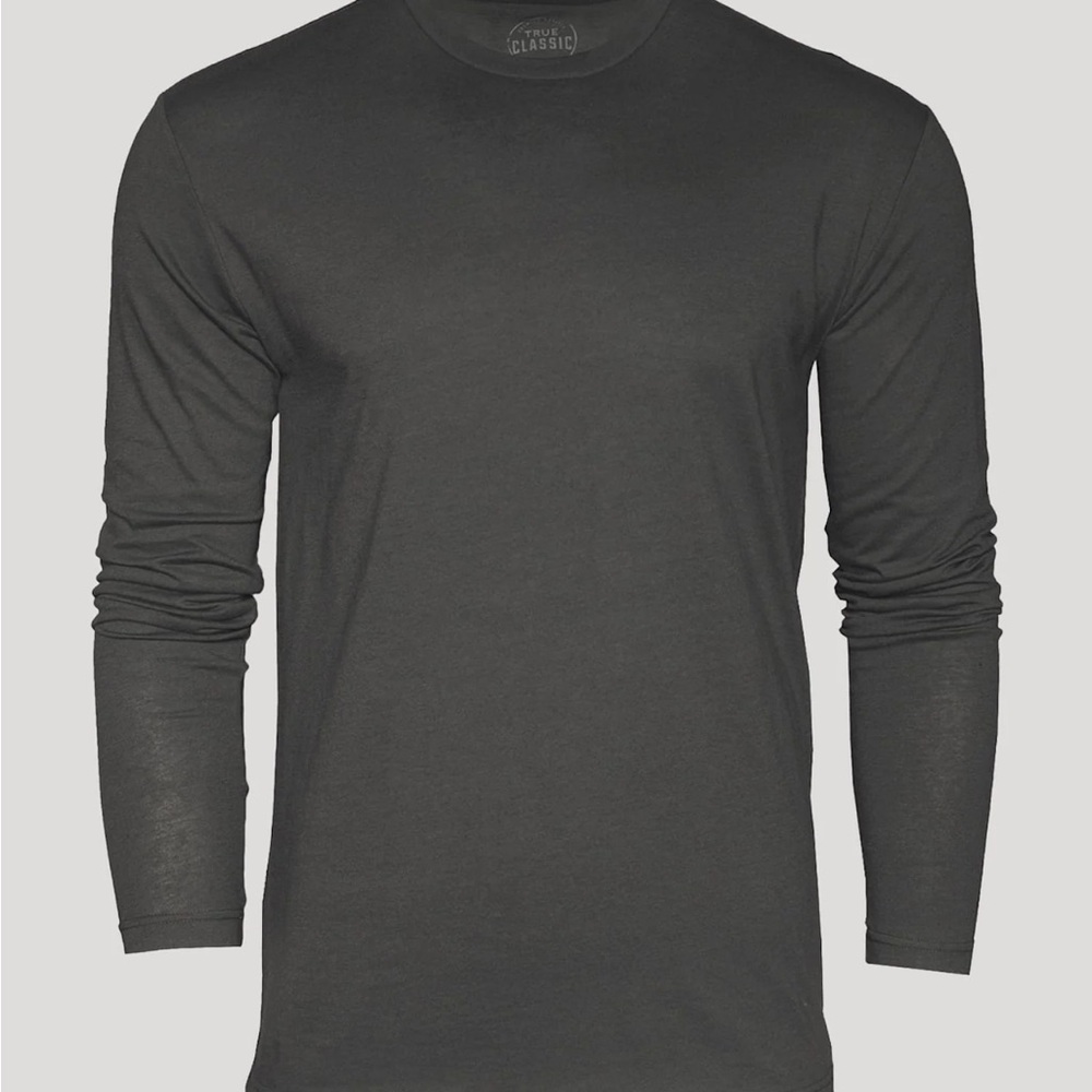 True Classic Long Sleeve T-Shirt Crew Neck Men’s Size Medium Carbon Color